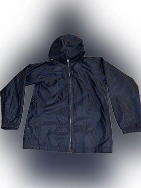 Lands' End kids Navy Hooded Windbreaker, size medium